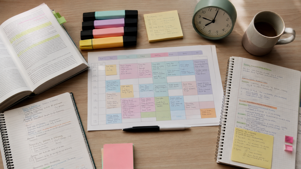Plan de estudio recomendado para Tramitacion Procesal con calendario y apuntes